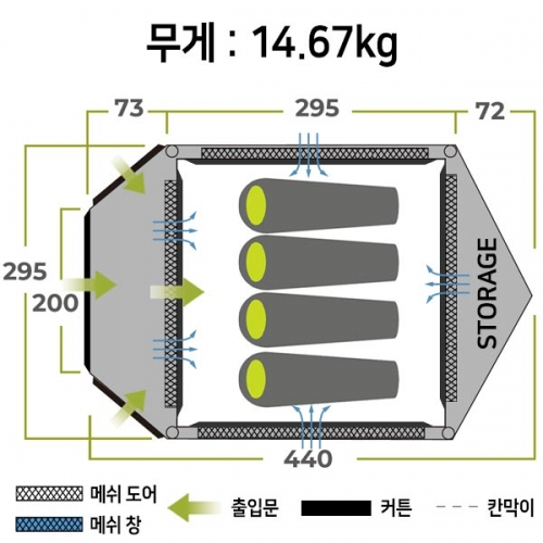 군토,[젬파이어] 프론토 5 에어텐트