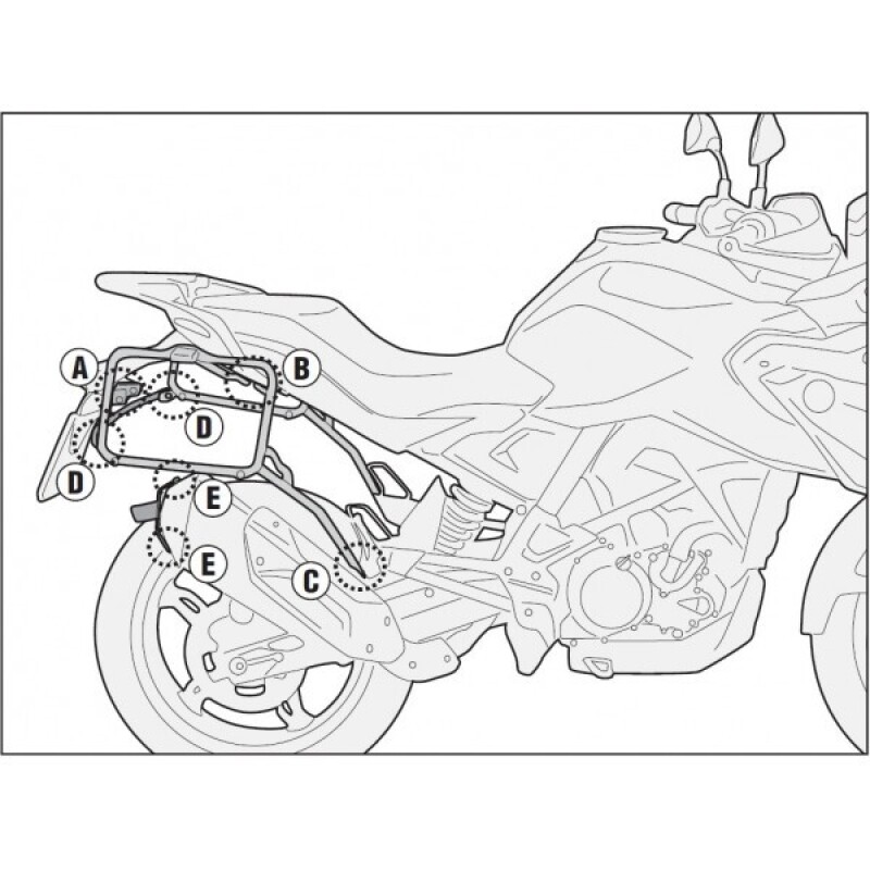 군토,[기비] BMW G310GS (17-24) 사이드케이스 거치대 - PL5126