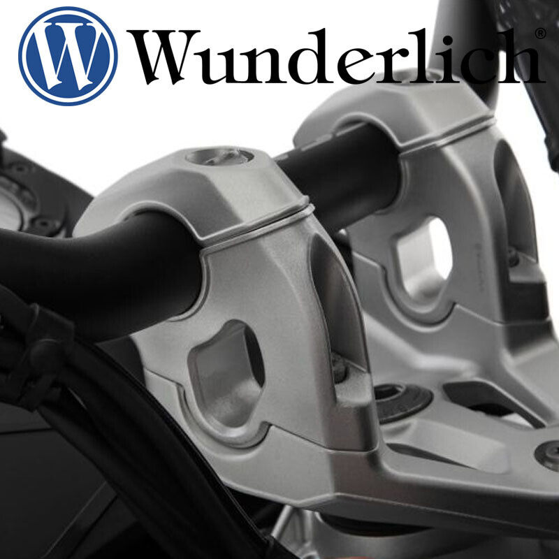 군토,[분덜리히] BMW R1300GS, GSA, RT (23-) 에르고 플러스 핸들바 라이저 - 실버 13300-000 (높이 38mm 증가, 당김 27mm)