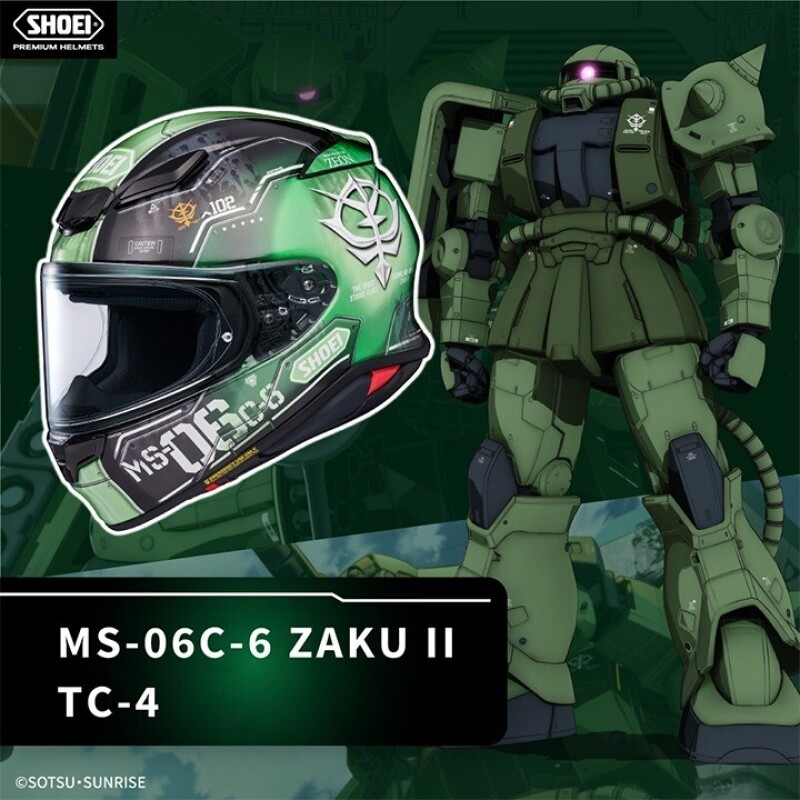군토,[쇼에이] Z-8 자쿠 II TC-4 SHOEI X 기동전사 건담 콜라보 풀페이스 헬멧 (Z-8 ZAKU II TC-4 SHOEI X)
